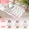 1 Pack Scalloped Floral Dish Drying Mat, 12"x20" Coffee Mat