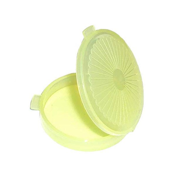 Tupperware Mini Clamshell Pill Keeper Round Pocket Container, Sheer Green