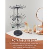 MyGift 3 Tier Classic Matte Black Metal Jewelry Tree with