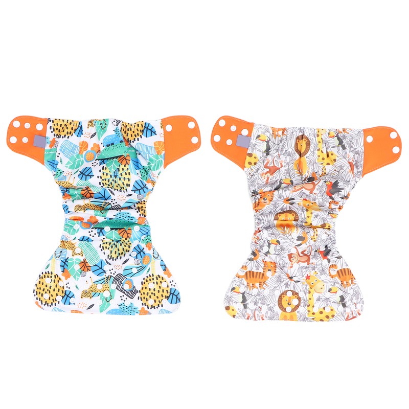 4 Packs Washable Baby Diapers Breathable Mesh Baby Cloth Nappy