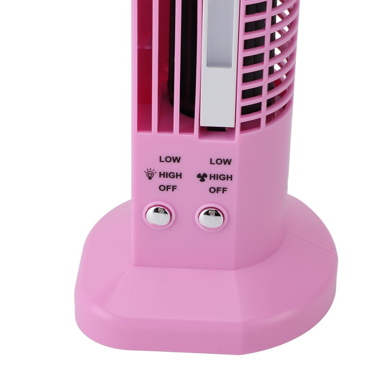 Mini Desktop Tower Fan Bladeless Portable Fan with Light for