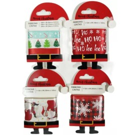 Unbranded Christmas Ribbon Merry Christmas Various Designs Lot of 4 New