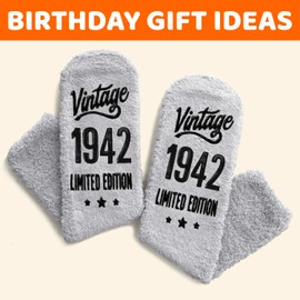 HAPPYPOP 83rd Birthday Gifts Ideas - Socks for 83 Year Olds, 1942 Birthday Gift, Gifts for Elderly Man