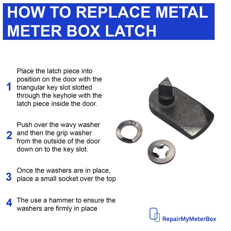 Premium Meter Box Repair Kit - Durable Metal Latch &