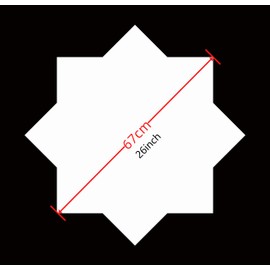 BVCY Flowstar UV Reaction Blacklight Beginners Flow Star Spinning Cloth Easy to Rotate Sided Print Fingertip Rotating Flow Toy Dapo Star (R04-style1)