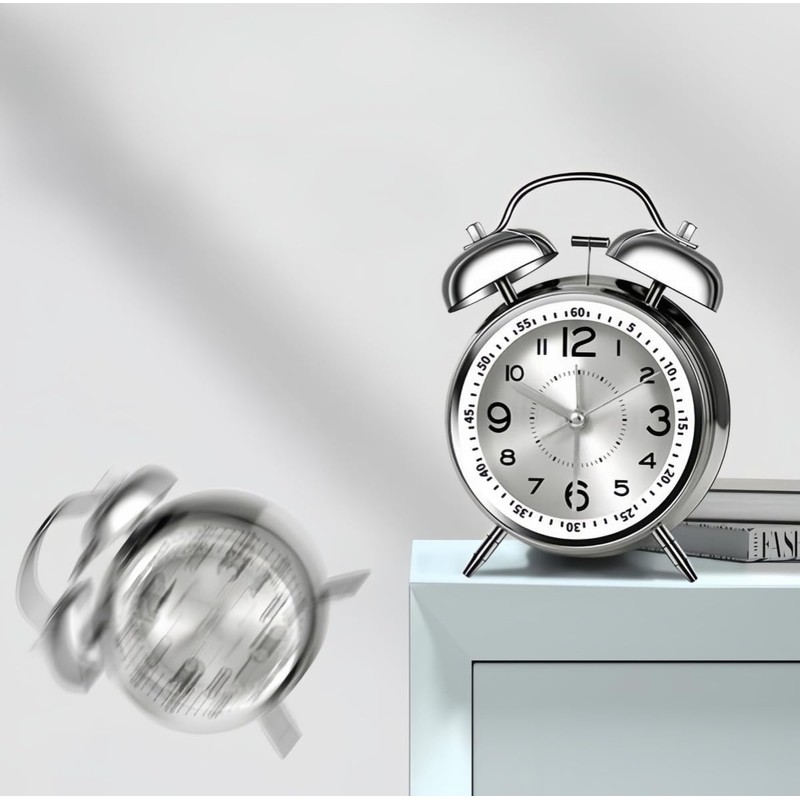 YYDS Loud Alarm Clock, Analog, Loud Bell, Noisy Alarm Clock,