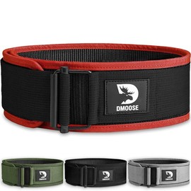 DMoose Auto Locking belt gym, Provides Lumbar Support & Stability, 4" Nylon weitht lifting belt with Adjustable Buckle, large weight lifting belt