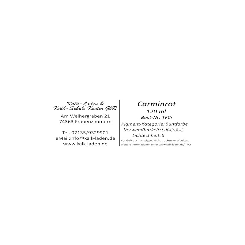 Colour Pigment Carmine Red, 120 ml in Cup, Coloured Colour,