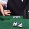 WYFCR PU Leather Dice Cup with Matching Lid, Includes 6