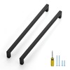 Ravinte 25 Pack Square Cabinet Pulls 11-1/3 Inch Black Kitchen
