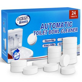 Automatic Toilet Bowl Cleaner Tablets, Powerful Cleaning & Descale with Bleach and Oxidation, Long-Lasting Slow-Releasing Toilet Tank Cleaners for Deodorizing & Descaling, Bathroom Cleaner