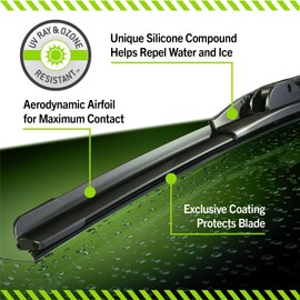 TRICO Silicone Ceramic Coated 21" + 20" Super Premium Automotive Replacement Windshield Wiper Blades (Set of 2), Passenger and Driver Side All-Weather Beam Wiper Blades for Select Vehicle Models