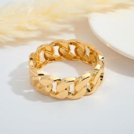 LILIE&WHITE Adjustable Women's Bracelet in Gold - Elegant Design with Sliding Mechanism, Stylish Bracelet for Everyday and Special Occasions, Brass, No Gemstone