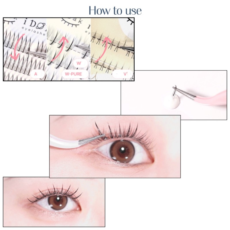 CCAM BBAK I-dol A/W/Under Type Eyelash 9-11mm Set, Type:A Type