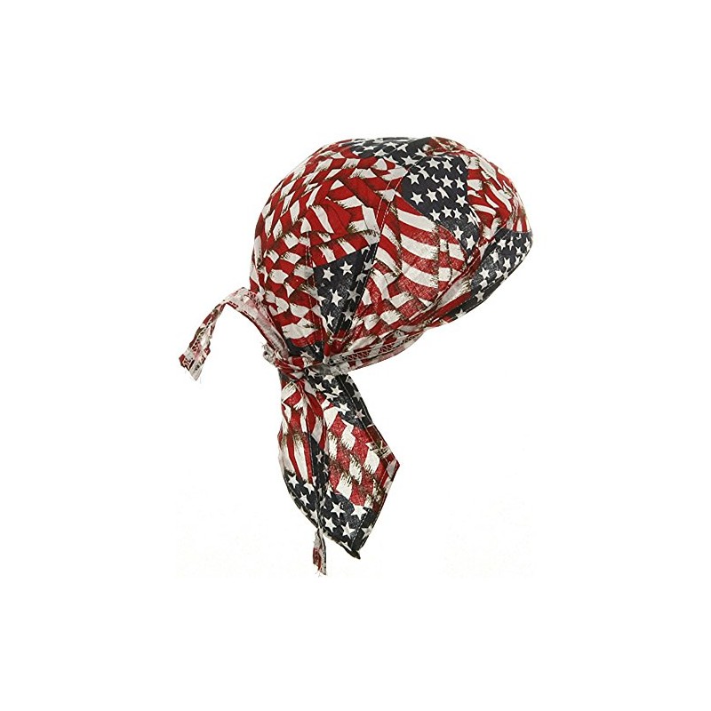 American Flag Headwrap Patriotic Doo Rag Red White and Blue