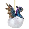 Design Toscano Hard Boiled Dragon Hatchling Holiday Ornament, 3.5", Full