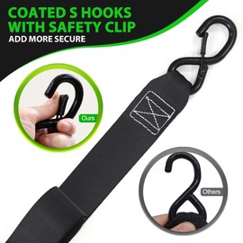 STARLEAPARTS STARLEAPARTS Transom Tie Down Kits (2PK) -2" x 48" Boat Transom Straps - 1,200lb Break Strength Boat Straps for Trailer, Boat or Kayak Secure(Black)