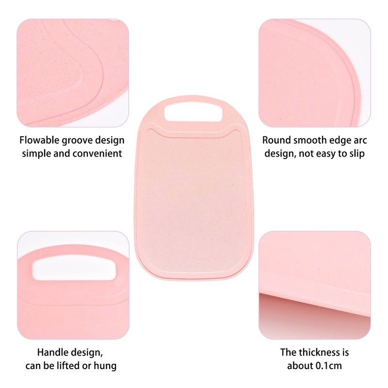 Cutting Board for Kitchen, Wheat Straw Chopping Boards with Juice