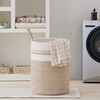 VIPOSCO Large Laundry Hamper, Tall Woven Rope Storage Basket for