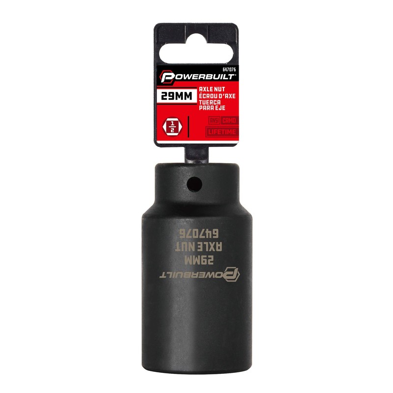 Powerbuilt 647076 29mm Axle Nut Socket, Black