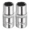 sourcing map 2pcs 12 Points Socket 1/4" Drive 7mm Metric