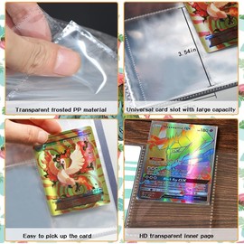 Scrapbook Large, Scrapbook, Card Album Card Holder Folder Book GX VMAX V Trainer Trading Card Albums, 24 Pages Can Hold 432 Cards (DP7-6)