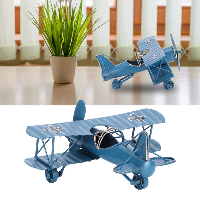 Iron Aircraft Model Innovative Airplane Handicraft Office Bar Desktop Ornament
