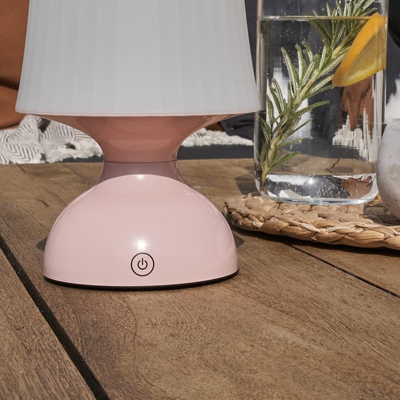 MiniSun | Wireless LED Pink Touch Table Lamp with a