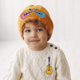 TEHAUX 8pcs Guitars Embroidered Iron on Patches, Music Style Patches Stickers Sew on Patches Applique for Clothes Backpacks Jeans Costume