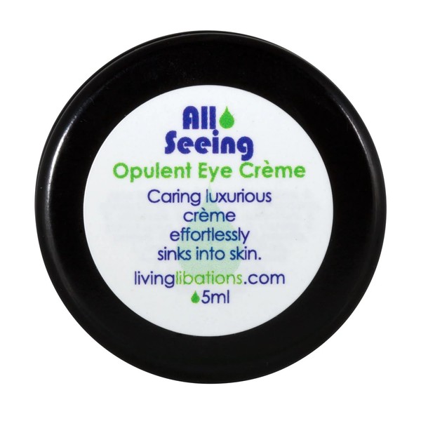 Living Libations - Organic All Seeing Opulent Eye Crème | Natural, Wildcrafted, Vegan Clean Beauty (0.17 oz | 5 mL)