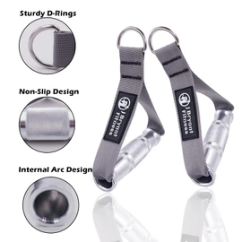 J Bryant Fitness Cable Machine Attachment Handles for Heavy Duty Metal Gym Handles Aluminum Alloy Handle Grips Durable Workout Handles for Resistance Bands Pulley LAT Pull Down System