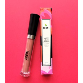 Aromi Peach Matte Liquid Lipstick | Peachy Nude Lip Color, Pink Caramel, Vegan, Cruelty-free, Long-Lasting, Kiss Proof, Handmade (Fuzzy Peach)