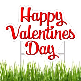 Rogue River Tactical Happy Valentine's Day Classic Yard Sign Home Decor Lawn Decoration With Stake...