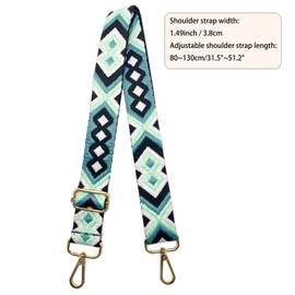 Pack of 3 Bag Straps for Changing, Adjustable Shoulder Strap for Bags, 3.8 cm Wide Bag Strap, Colourful Handbags, Shoulder Strap, Shoulder Strap Strips, 80-140 cm, b