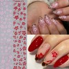 Flower Nail Foil Transfer, Hibiscus Flowers Nail Stickers 10 Rolls