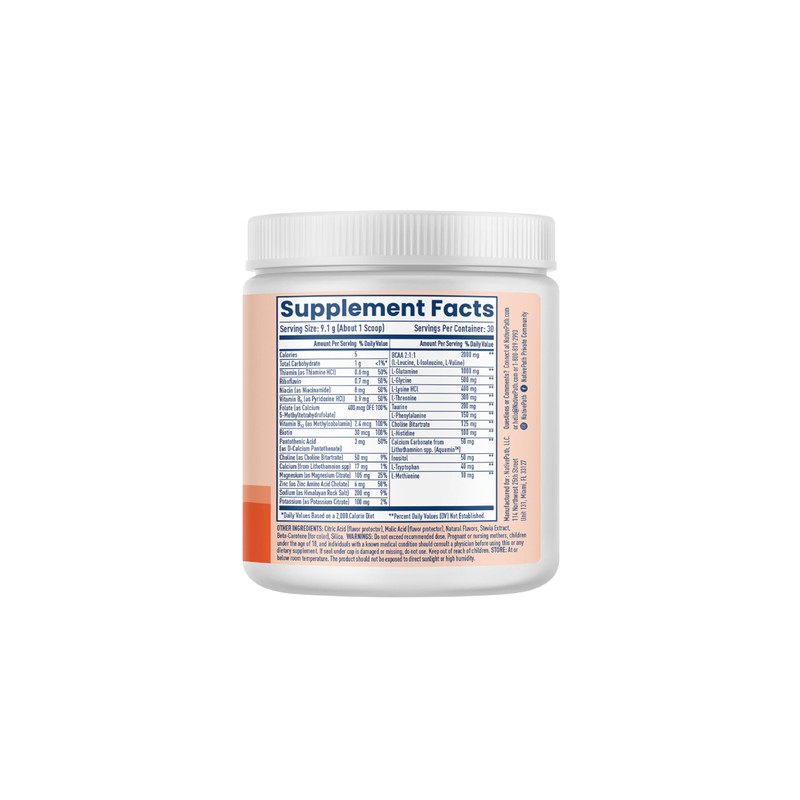 NativePath Native Hydrate, Zero Sugar, Electrolytes Powder with BCAAs, Peach