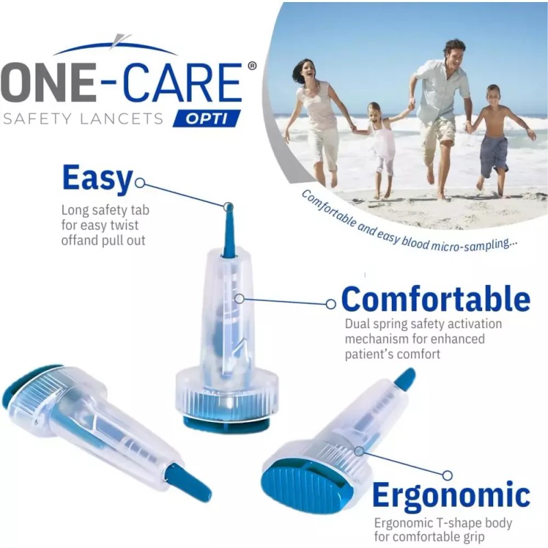 OneCare 원케어 옵티 세이프티 랜셋 상단 버튼 활성화 23G x