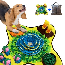 Murve Snuffle Mat for Dogs Large Size 28.7 X 28.7 in. Tire Your Dogs Out Activity Mat for Boredom and Stimulation Play Mat Higher Entertainment Value for Dogs Large Medium Small Puppies