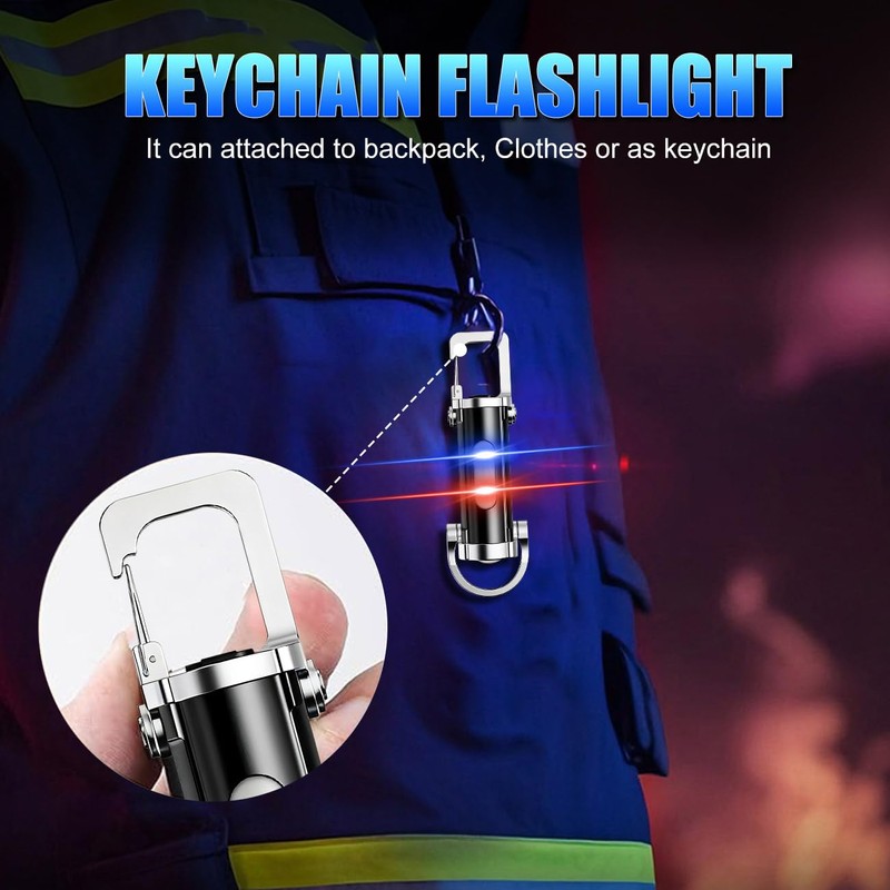 MC-ELIN 3 Pack Keychain Flashlights, EDC Mini Flashlight Rechargeable, COB
