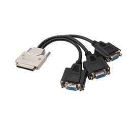 Seenoo VHDCI Cable y adaptador de ruptura VHDCI(SCSI 68 pines) M a 3 puertos VGA hembra Splitter Breakout Cable para tarjetas gráficas NVIDIA y VisionTek