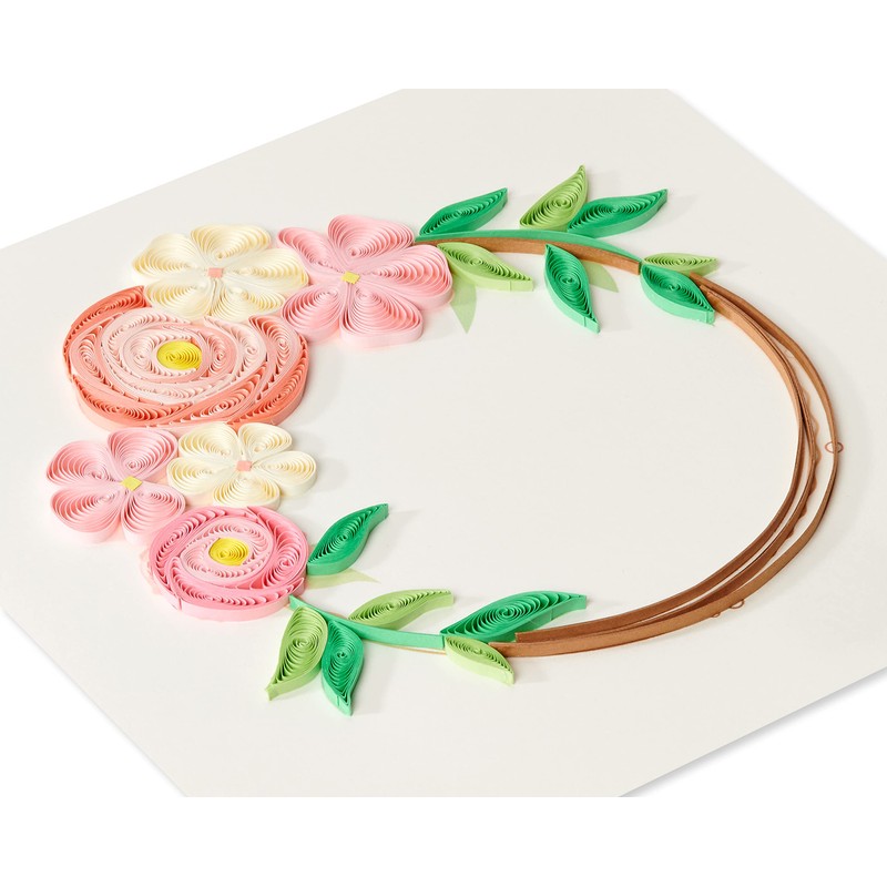 Papyrus Premium Blank Quilling Card (Floral Wreath)
