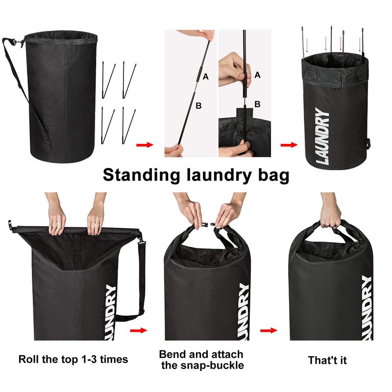 WOWLIVE Extra Large Foldable Laundry Bag Laundry Basket Collapsible Laundry
