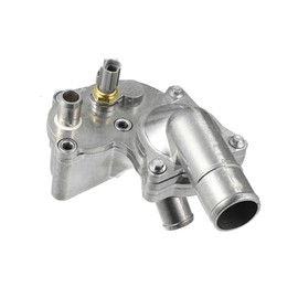 Hihaha Thermostat Assembly with Housing Sensor for Ford for Mustang 4.0L 2005-2010 / Front Coolant Thermostat Housing Assembly/Durable Aluminum Alloy / 1Pcs Silver Tone