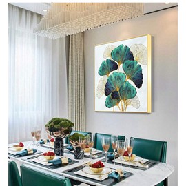 KAMIERFA 2021 Cross Stitch Embroidery Set 11CT DIY Embroidery Kit Cross Stitch Pre-Drawn Sewing Handmade Cross Stitch Kit 50 x 50 cm Leaves