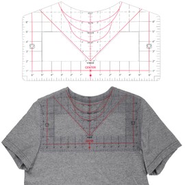Gjinxi 2PCs Tshirt Ruler Guide for Vinyl Alignment, Tshirt Measurement Tool with Heat Tape, T Shirt Ruler Alignment Accessories Placement for Heat Press, Front and Back Measurement Supplies