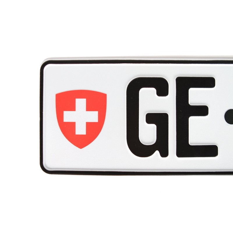 Switzerland European License Plate - Random Characters