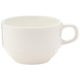 Narumi 50763-2807 Aria Cup Saucer, White, 7.8 fl oz (200 cc), Stacking Coffee