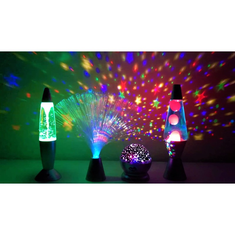 Tinc Funky Fibre Optic Lamp - Bedroom Mood Lighting, Plastic,Silver