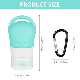 flintronic 4 Stück 38ml Silikon Reiseflaschen Set, Opret Reiseflaschen Zum Befüllen Toilettenartikel, Reiseset Reisegröße Behälter, Auslaufsichere Silikon-Reisebehälter