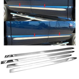 LJ INTERNATIONAL Quality Accessories 1.5" Flat 304 Steel Trim Style Stick On Side Molding Set Compatible with Ram